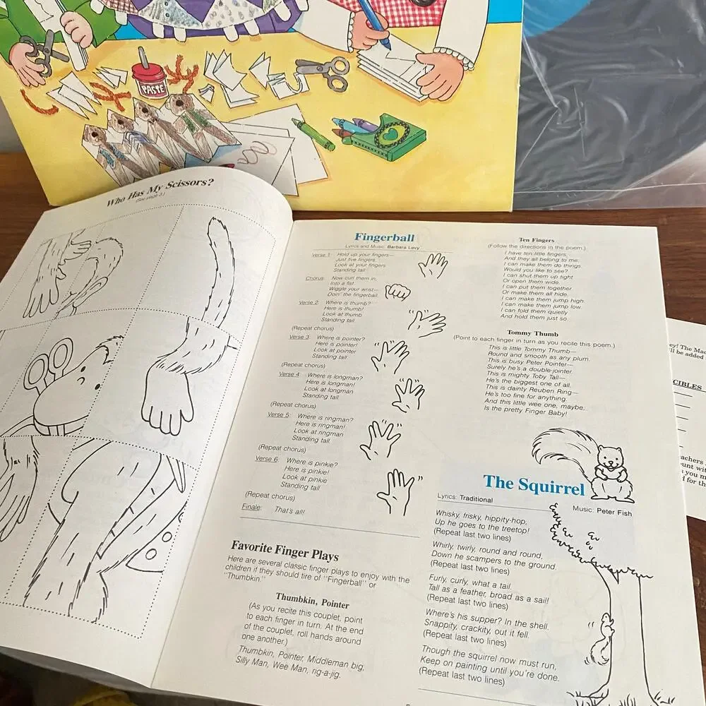 Vintage 1988 Small Motor Skills Sing & Learn Vinyl Record